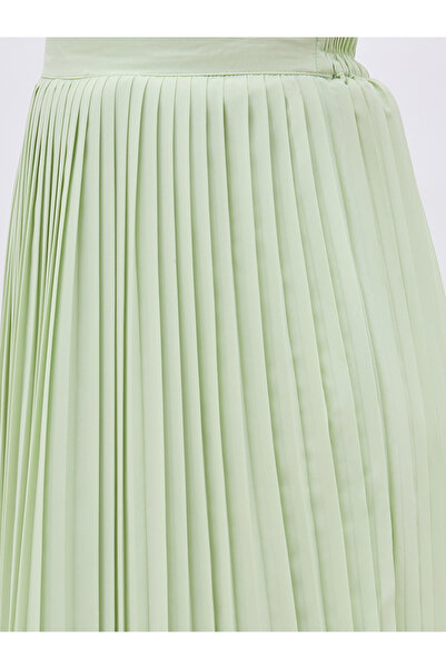 Styli Pleated A-Line Midi Skirt
