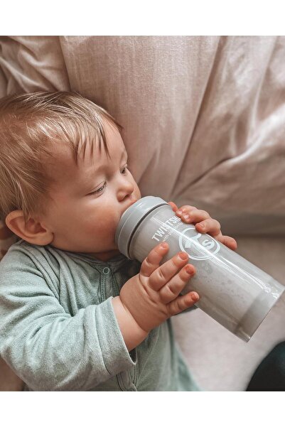 Twistshake Gray Anti-Colic Baby Bottle (2+ Months) (260 ml)