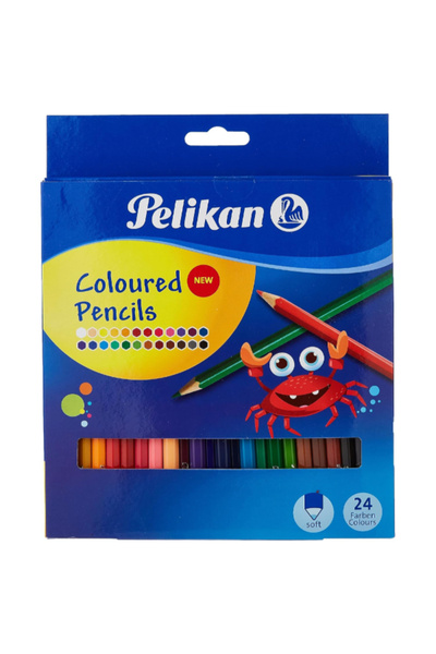 Pelikan أقلام تلوين ناعمة ذات رأس لامع وحيوي، 24 قطعة