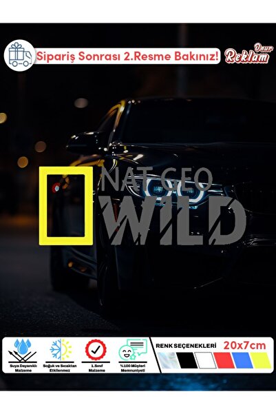 Onur Reklam Nat Geo Wild Araba Stickerı – 20x7 cm Suya Dayanıklı Çıkartma