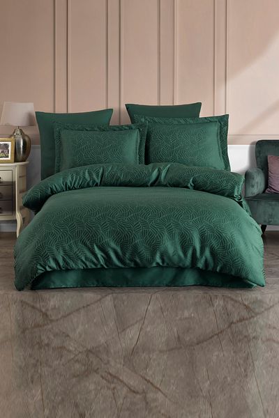 VAROL Σετ Παπλωματοθήκη Liyosel Jacquard Μονό - Lienzo Green