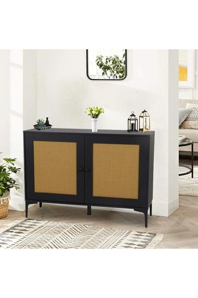 DEC13 Modern buffet cabinet with unique design, 2 doors