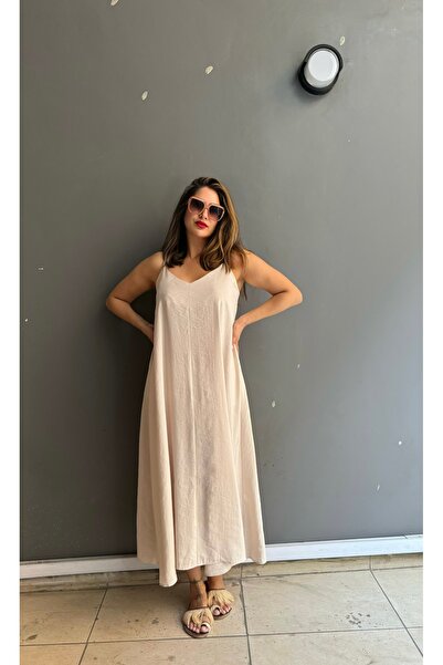 Butik Askılı uzun elbise