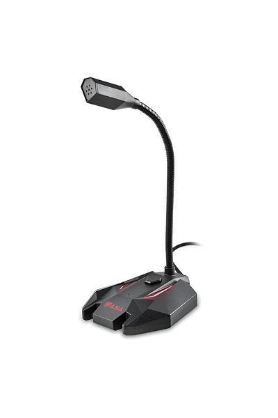 ASA PURECAST Gaming Microphone – USB Condenser Mic with Adjustable Stand & RGB Lighting