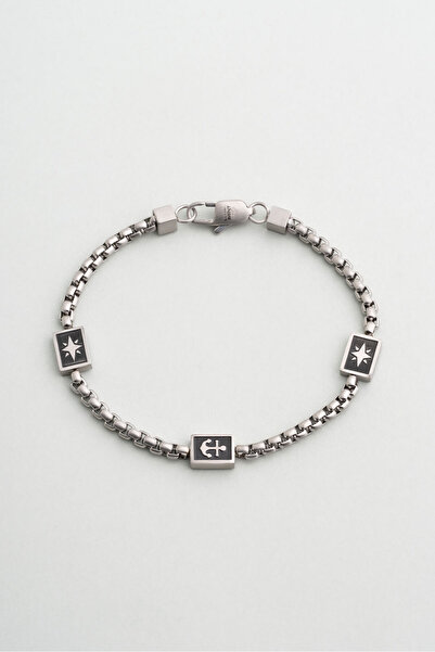 So CHIC... Kuzey Yıldızı ve Çapa Çelik Erkek Bileklik