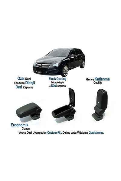 TUNAX OTO For Opel Astra H Car Special Armrest Armrest Without Screw 2004 2005 2006 2007 2008 2009 2010