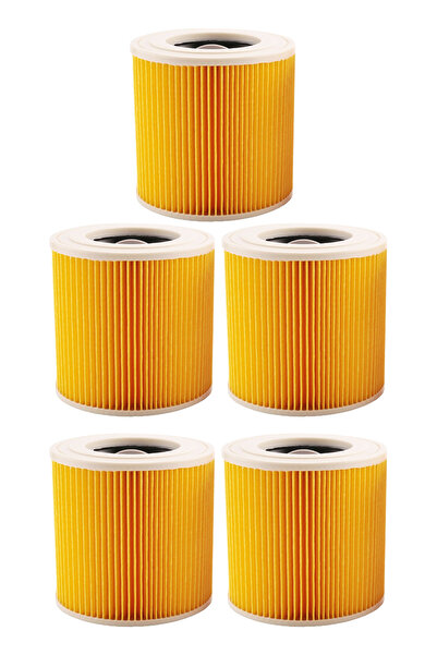 Marketto مرشح أسطواني للمكنسة الكهربائية متوافق مع Karcher WD 2.500 5 قطع