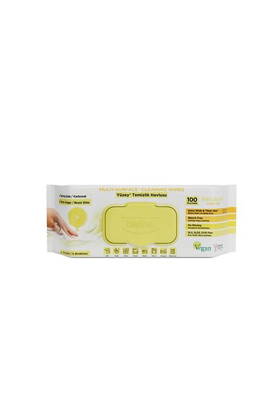 Deep Fresh Vegan multi-surface wet wipes with lemon, baking soda and vinegar DeepFresh 100 pcs
