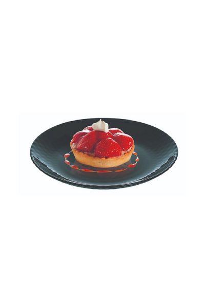 Luminarc Pampille Dishwasher and Microwave Safe Tempered Glass Dessert Plate Black 19cm