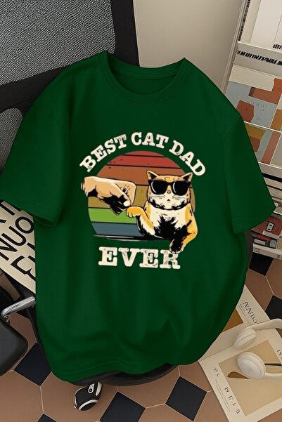 SOHR Unisex muškarci/žene Najbolji mačji tata mačka Šareno Štampano Oversize ...