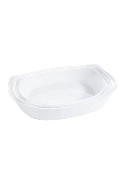 Luminarc Smart Cuisine Carine Rectangular Casserole Baking Dish White 38 x 28cm