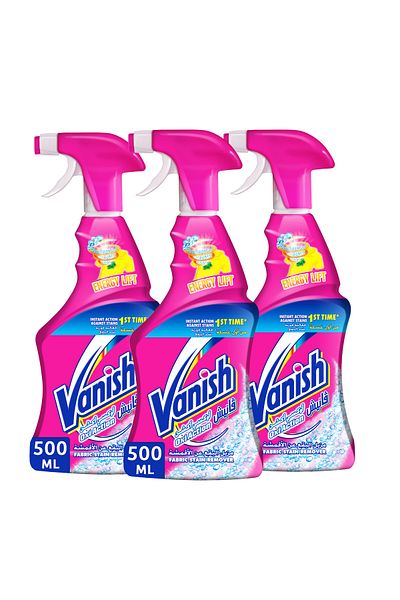 Vanish Stain Remover Oxi Action Pre Wash Trigger Spray 500ml x3