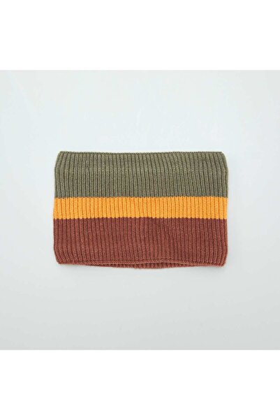 KIABI Three-tone hat and snood set KHAKI