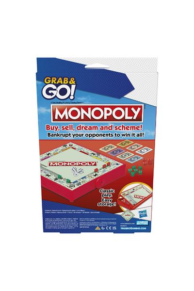 Hasbro Monopoly Grab & Go Classic Board Game