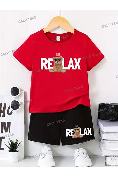 CALP TEKS Relax Printed Shorts/T-Shirt Bottom-Top Summer Set