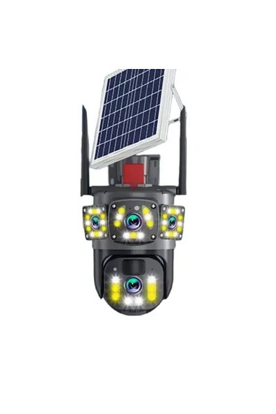 COBI SMART® Surveillance Camera, 4G Intelligent Solar V380 Pro, Full HD, Night Vision, 355° Pan, Black