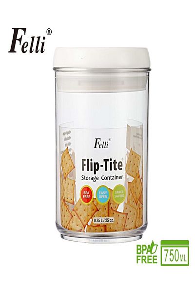 Felli حاوية تخزين أسطوانية من نوع Flip-Tite