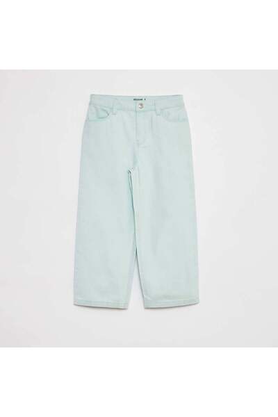 KIABI Cropped denim trousers GREEN
