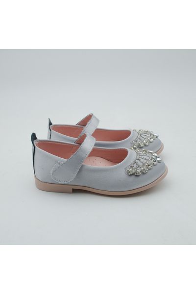 Arçın Shoes Girl's Satin Stone Detailed Ballerina Shoes - Comfortable and Stylish Design