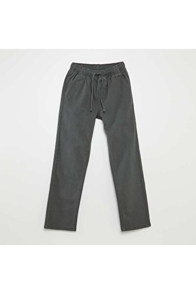 KIABI Plain regular-fit trousers KHAKI