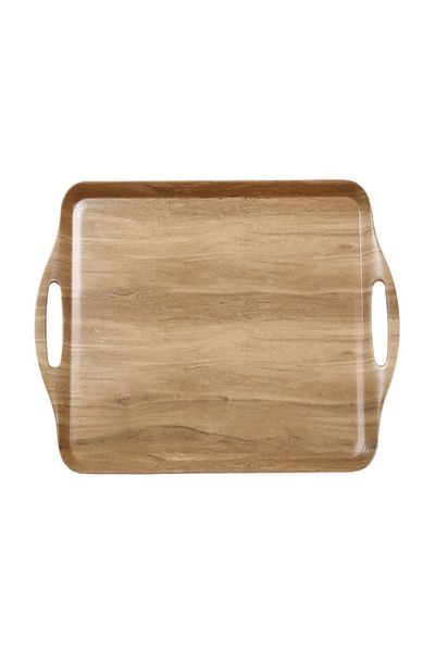 Felli Modern and Elegant Design Melamine Rectangular Serving Tray with Handle