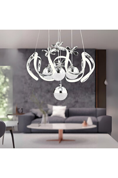 neeko NOVA 3 Renk Kumandalı LED Sarkıt Avize – Modern Krom Kaplama, Dimmer & Ayarlanabilir Uzunluk