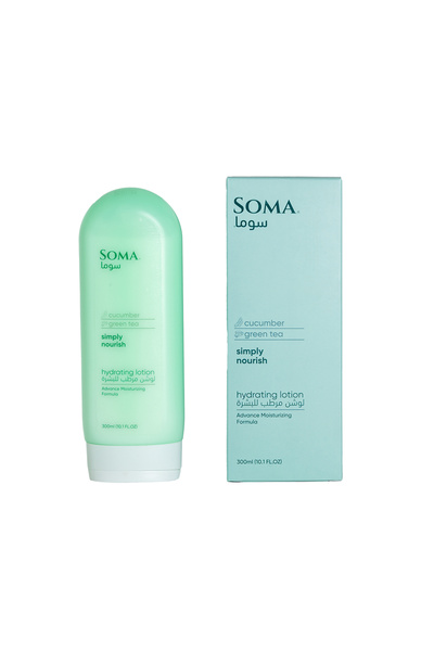 ALKHURAIJI سوما لوشن مرطب للبشرة 300جم خيار وشاي اخضر