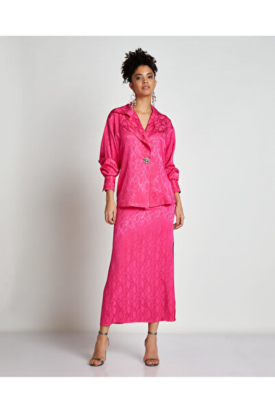 SERPİL Viskon Kumaştan İki Parçalı Kadın Takım – Şık Ceket ve Uzun Etek Kombini