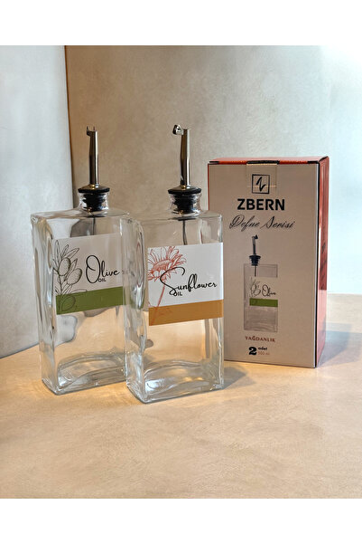 ZBERN 2'li̇ Gümüş Kapak 500 Ml Yağdanlik, Si̇rkeli̇k Ve Sosluk
