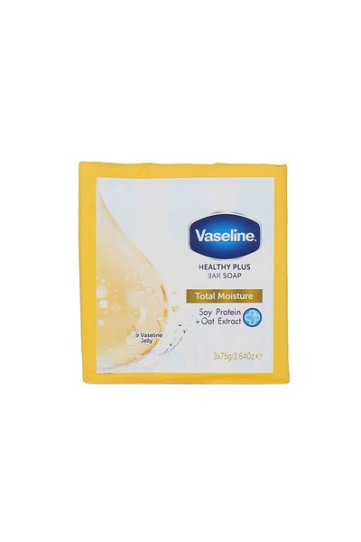 Vaseline Vaseline Total Moisture bar soap with soy proteins and oats, 3 x 75 gr