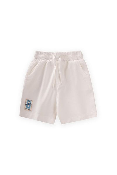 Cigit Αυτοκόλλητο Λεπτομερές Flannel Capri 1-7 ετών Off White