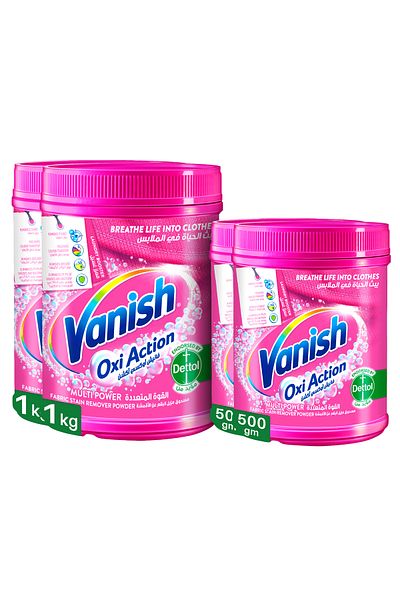 Vanish Laundry Pink Powder (1kg + 500g Free) x2