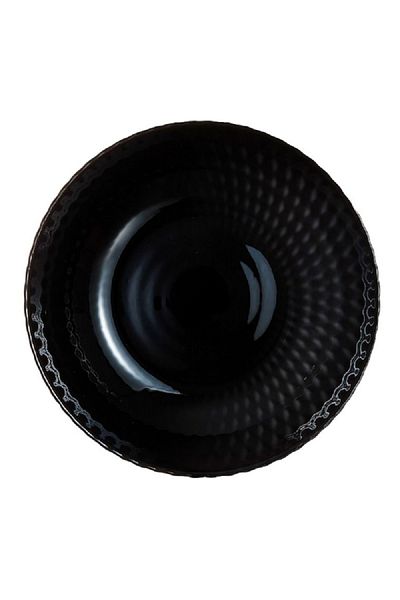 Luminarc Pampille Dishwasher and Microwave Safe Tempered Glass Soup Plate Black 20cm