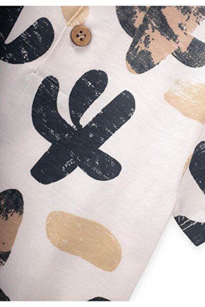 Cigit Patterned Jumpsuit 0-4 Years Off White