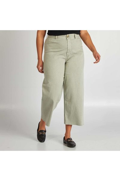 KIABI Wide-leg trousers GREEN