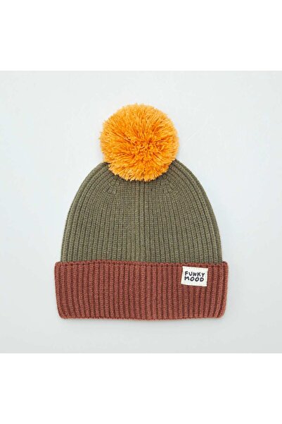 KIABI Three-tone hat and snood set KHAKI