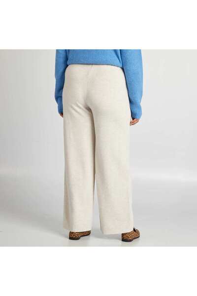 KIABI Plush knit trousers BEIGE