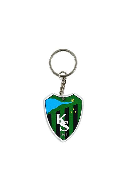 Cix Spor Kocaelispor Licensed Metal Keychain White Coat of Arms