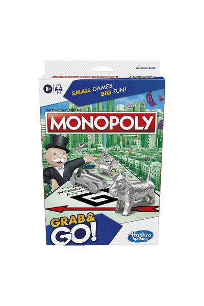 Hasbro Monopoly Grab & Go Classic Board Game