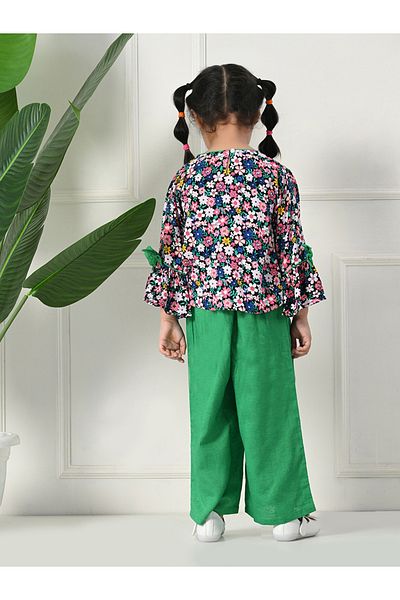 Bella Moda By Styli Floral Print Long Sleeve Top and Trousers Set
