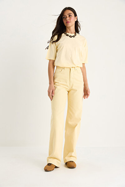 Bianco Lucci Women's High Waist Straight Denim Trousers 1071 60283420