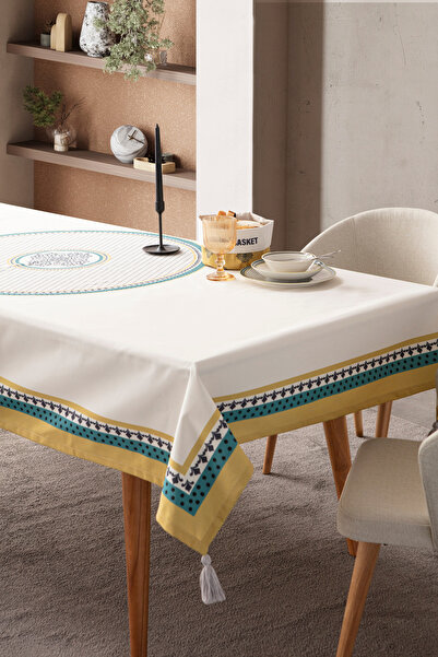 BUGİ HOME COLLECTİON Safran Luxe, Yemek Masası, Mutfak Masa Örtüsü 150x150