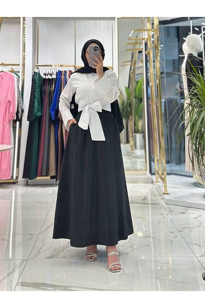 She Olive Modal Fabric Hijab Sports Skirt with Pockets