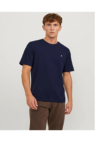 Jack & Jones Marineblaues Rundhals-T-Shirt von Jack&Jones Paulos für Herren