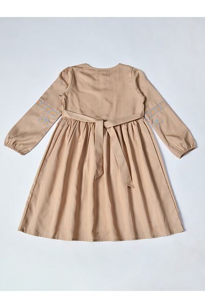 Bella Moda By Styli Embroidered Balloon Sleeves Knee-Length Dress