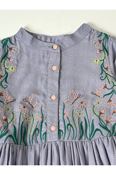 Bella Moda By Styli Floral Embroidered Knee Length Dress