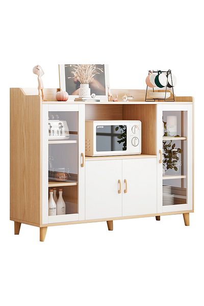 sharpdo Large Capacity Kitchen Cabinet, Independent Multi-Functional Sideboard 120*40*94CM
