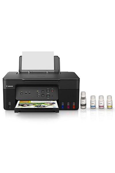 Canon طابعة PIXMA MegaTank 3 في 1 النافثة للحبر بتقنية Wi-Fi - الطباعة والنسخ والمسح الضوئي باستخدام خزانات حبر عالية الإنتاجية قابلة لإعادة التعبئة
