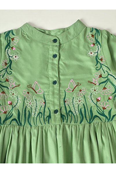 Bella Moda By Styli Floral Embroidered Knee Length Dress