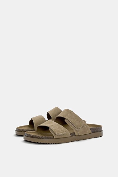 Pull & Bear Tokalı düz deri sandalet